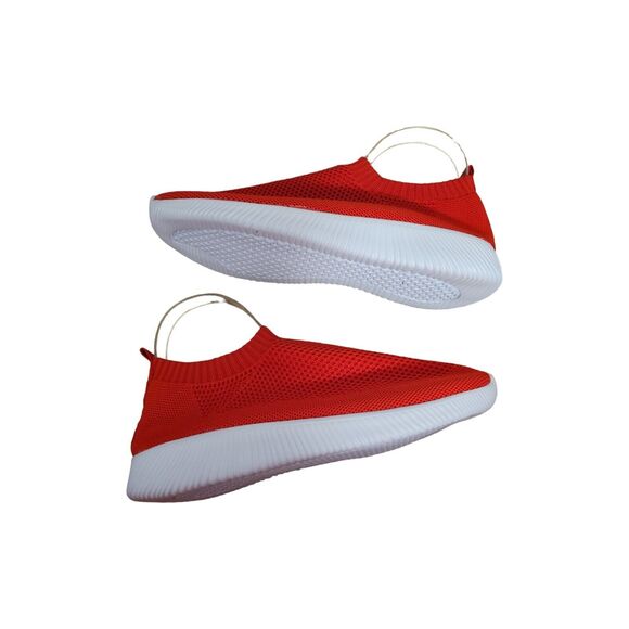 Sacchetto Fashion Sneakers Women 39/ 8.5 Red Slip On Stretchy Low Top - Picture 3 of 7